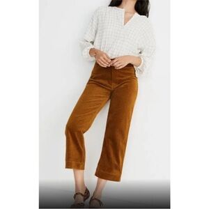 Madewell Wide Leg Corduroy Pants in Mustard